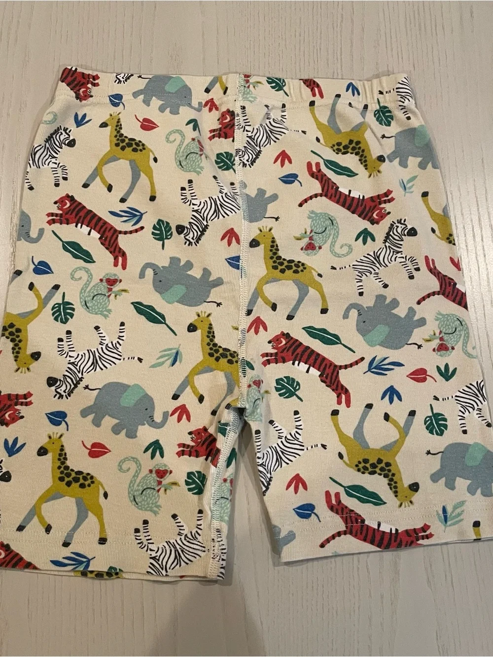 Hanna Andersson HannaJams Short John Pajama Set (Safari Animals) - Size 12 150